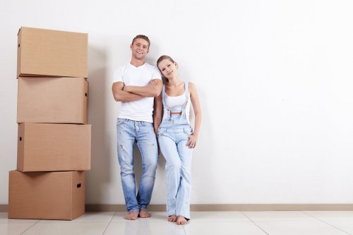 Man With Van Removals team preparing items for a move