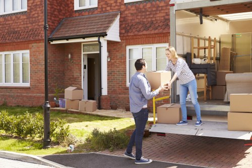 Professional van removals service loading furniture safely