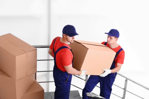 Professional packing supplies and boxes prepared for a local removals job