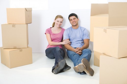 Moving van and boxes for a local removals service in Removals