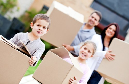 Removal team navigating a townhouse or apartment access challenge in Removals