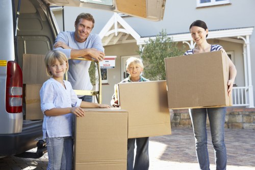Careful loading of household items for a removals job