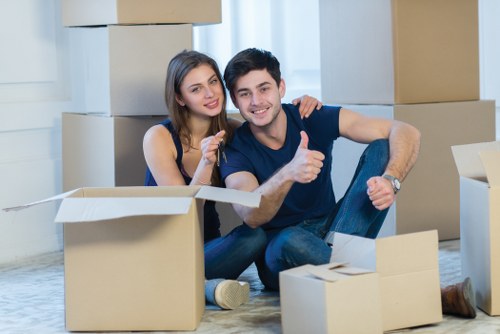 Local removals van prepared for home or business relocation