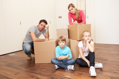 Careful wrapping and labelling of household items during a move