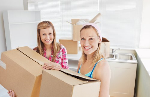Removal van loaded for a home move with careful item protection
