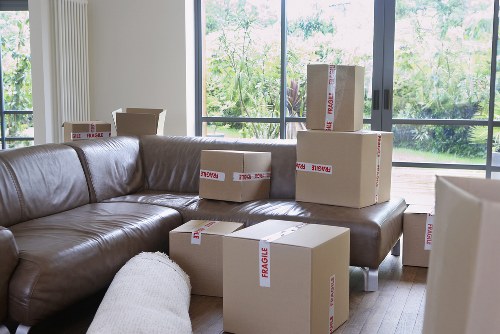 Packing materials and household items prepared for removals