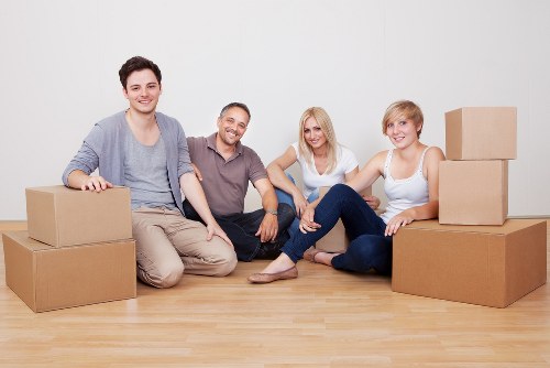 Packed boxes ready for a man and van removal service