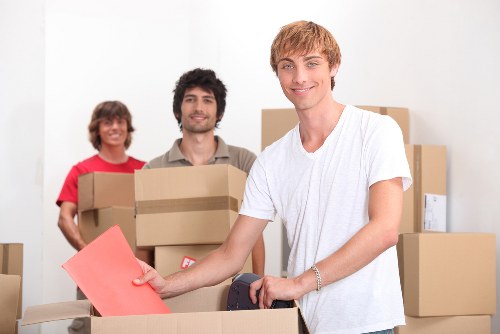 Checklist and moving supplies used to prepare for a house move in Removals